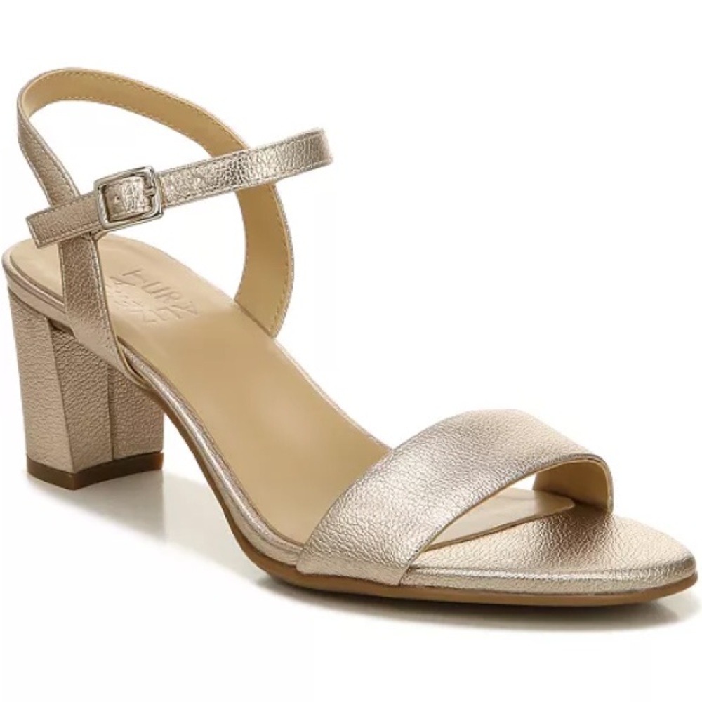 Naturalizer Metallic Block Heel Sandals